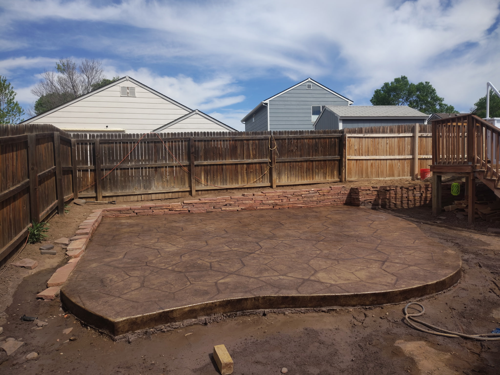 Rock Wall Island Patio